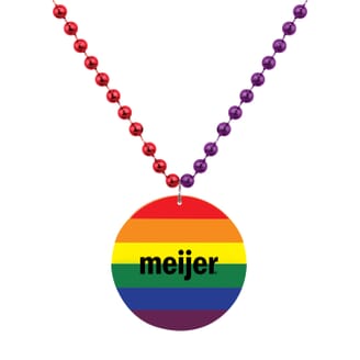 pride rainbow beaded necklace giveaway with logo
