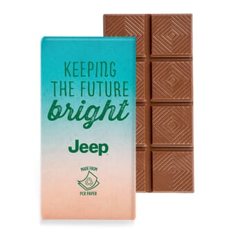 Chocolate bar with customized wrapper