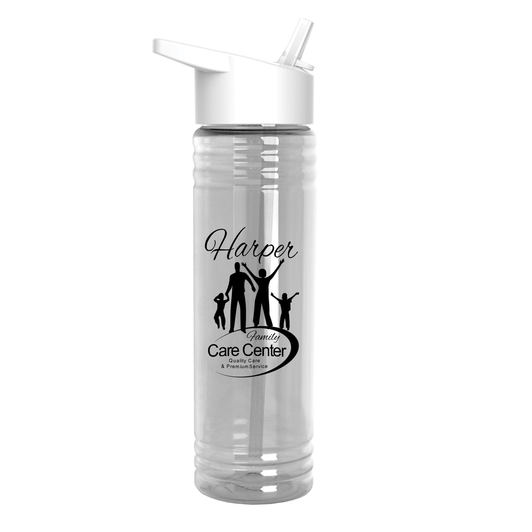 24 oz Slim Fit Water Bottle with Flip Straw Lid