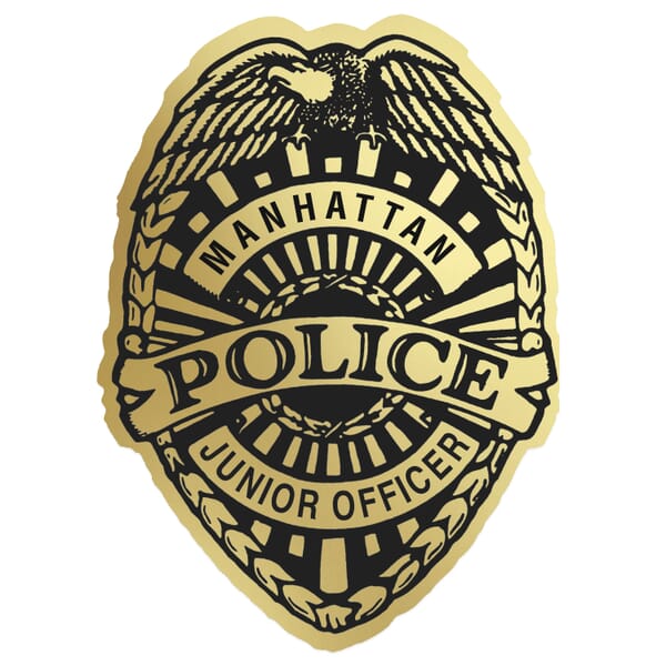 Badge Sticker on Roll- Police- 2 3/8" x 3 1/16" Foil Papers