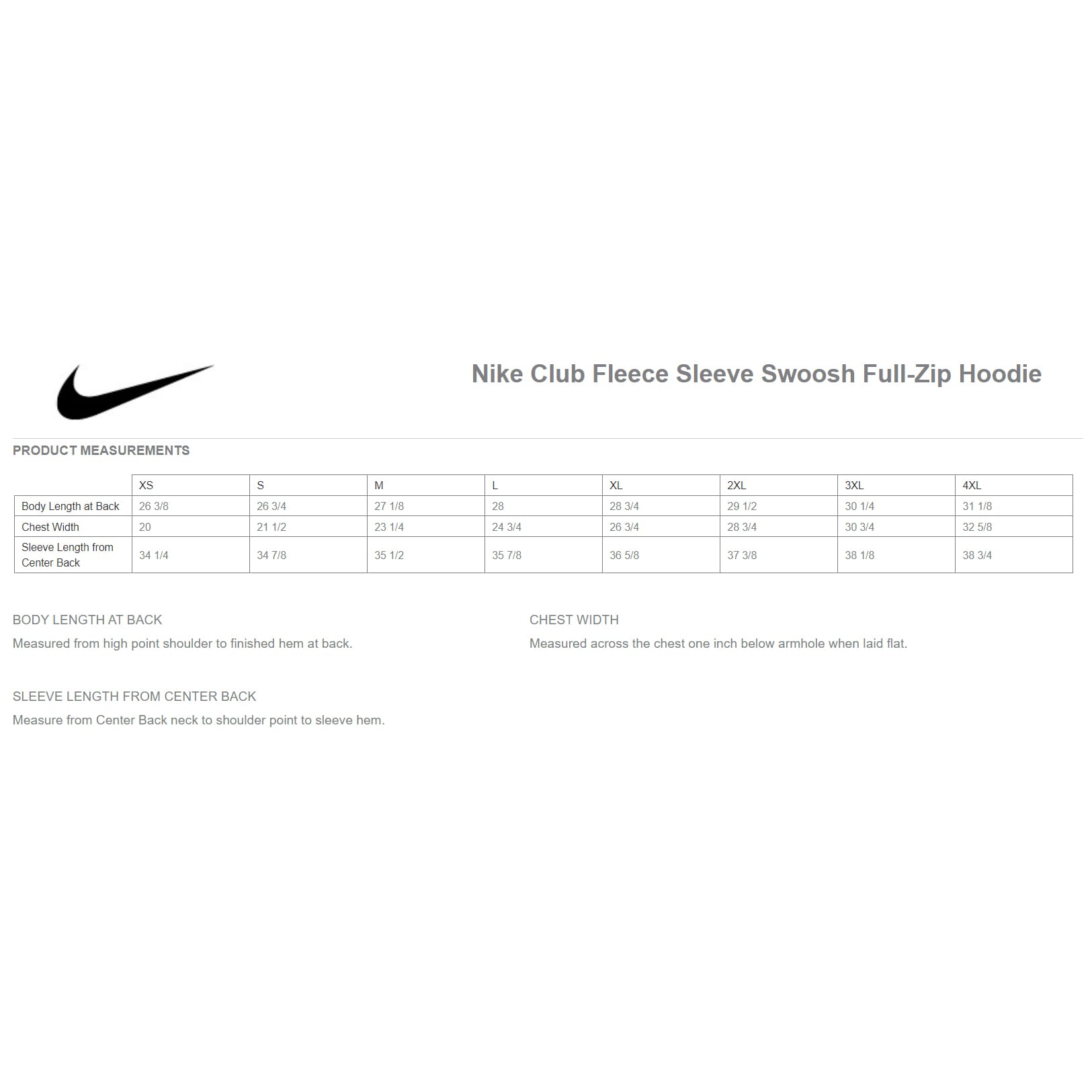 Men's Nike Club Fleece Sleeve Swoosh FullZip Hoodie Promotional