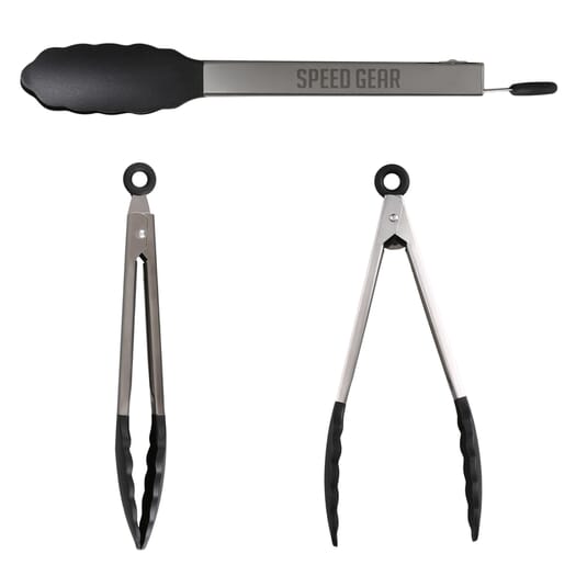 Blaze 9" Stainless & Silicone Tongs