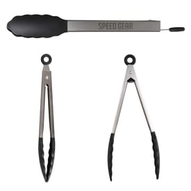 Blaze 9&quot; Stainless &amp; Silicone Tongs