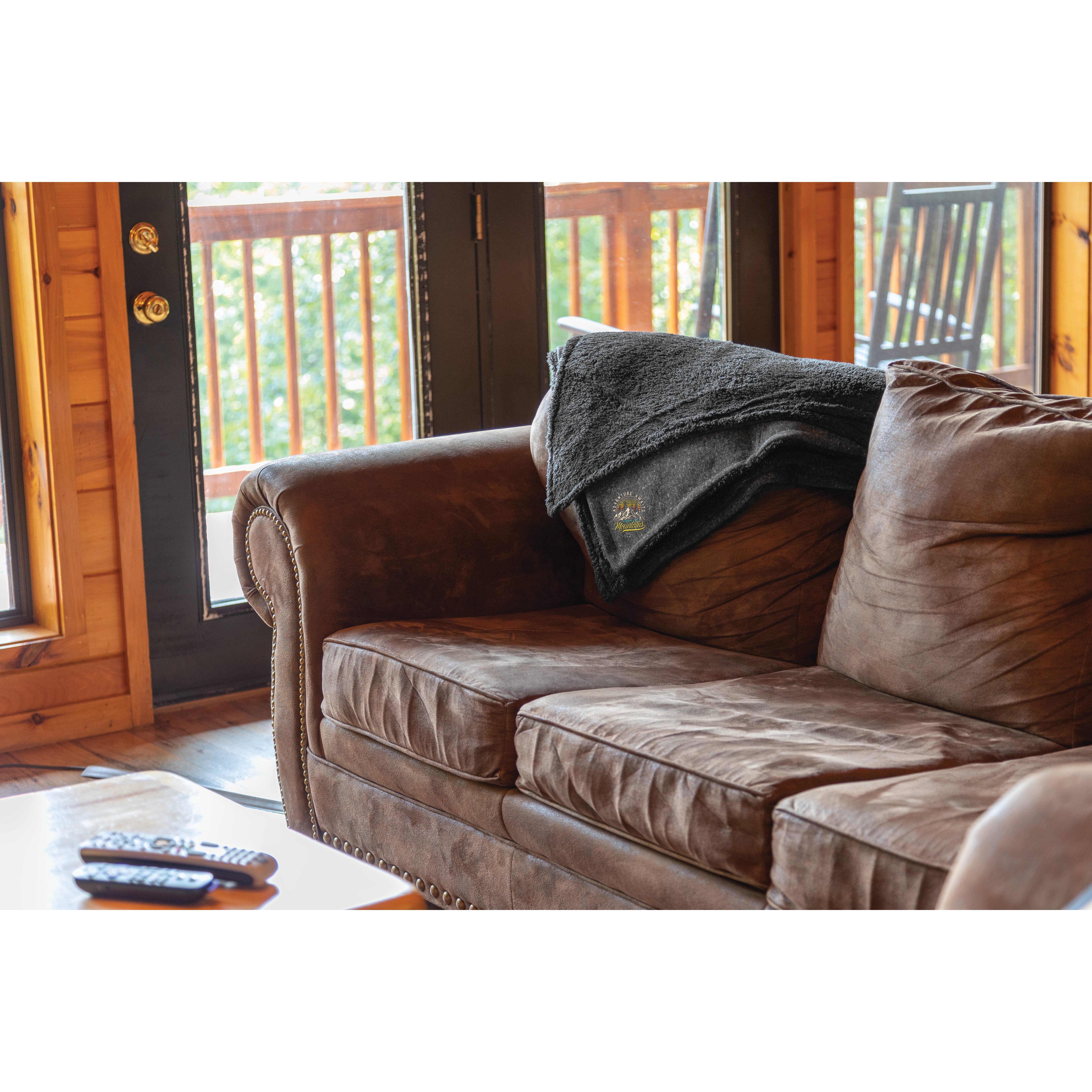 Sherpa Backed Heathered Blanket Promotional Giveaway Crestline