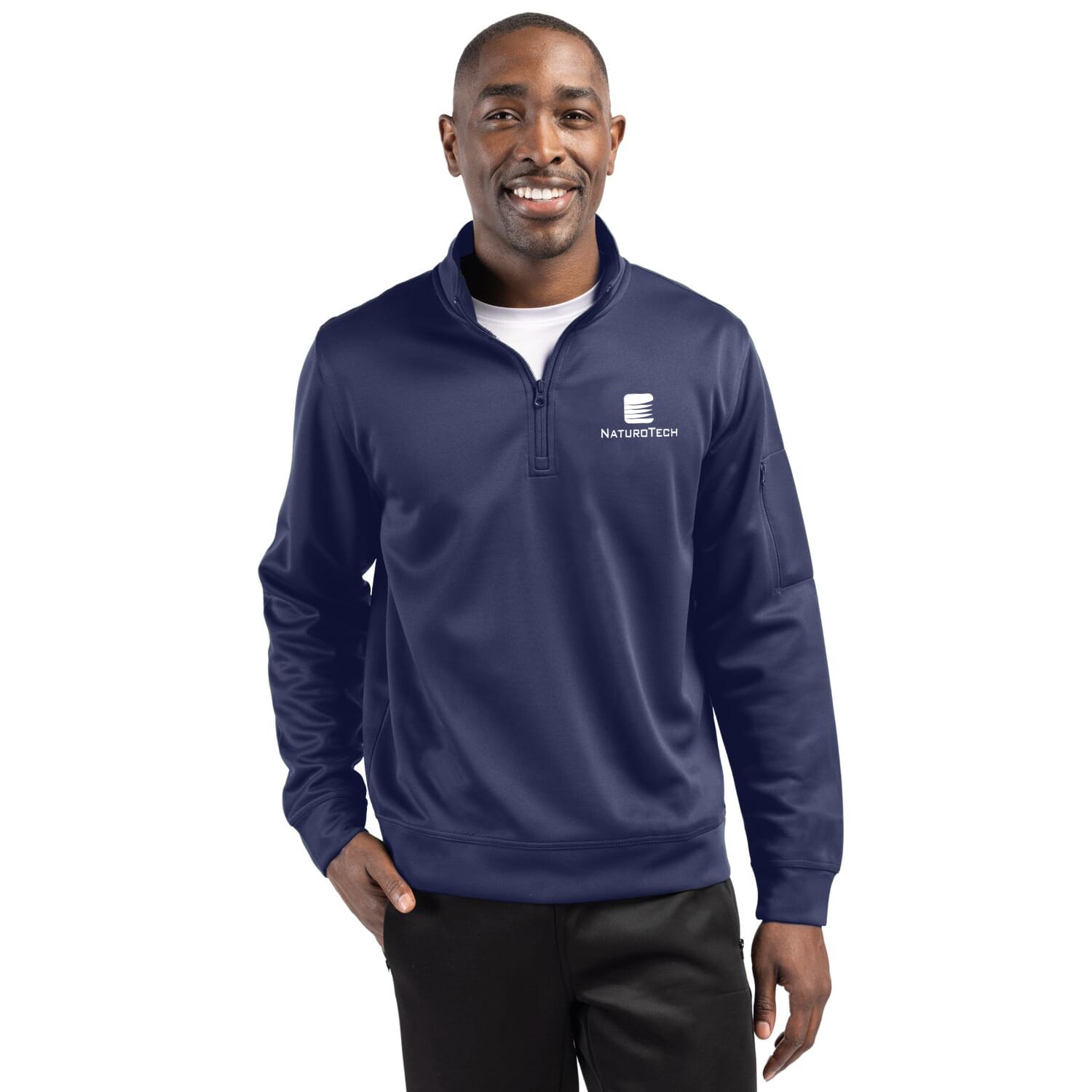 ence（エンシー）　half zip sweat shirt half zip sweat shirt (heather white) | ence
