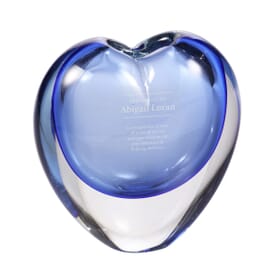 Blue Heart Bud Vase