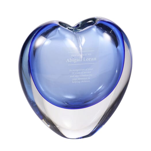 Howard Miller Blue Heart Bud Vase