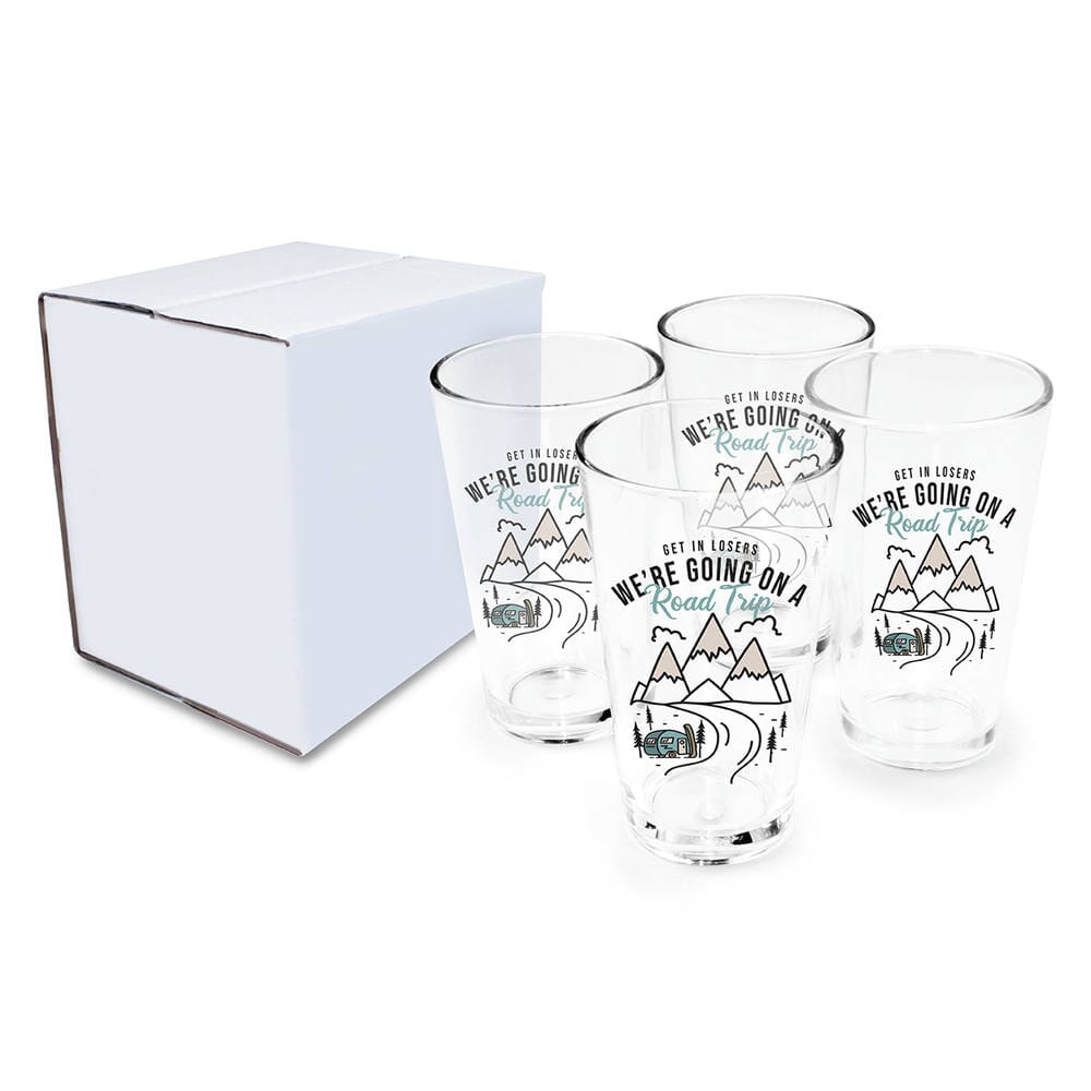 16 oz Pint Glass- Set of 4- Full Color Low Quantity