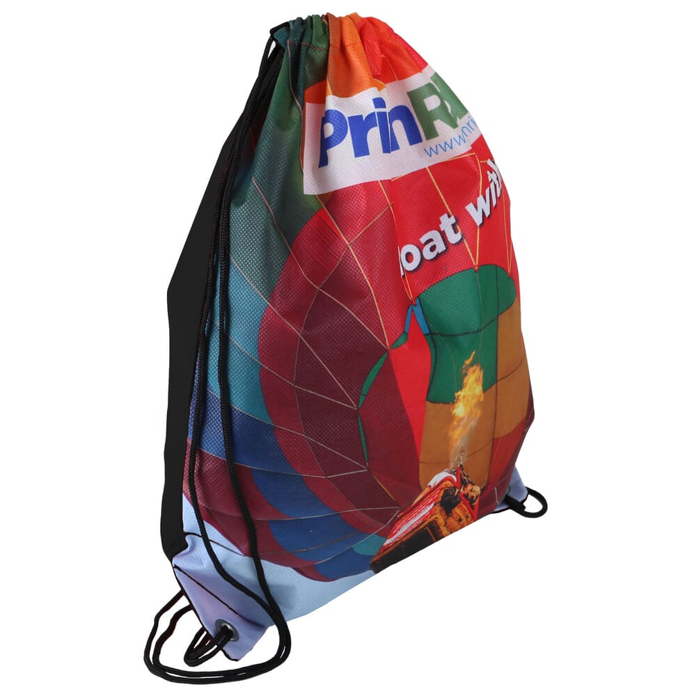 Sublimated Drawstring Backpack Custom Sublimated Non-Woven Drawstring Backpack with Logo | Crestline