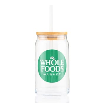16 oz Bamboo Arcoroc Glass Tumbler