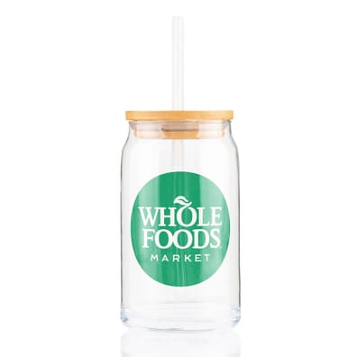 16 oz Bamboo Arcoroc Glass Tumbler