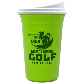 16 oz Varsity Tumbler with Double Wall and White Slide Lid