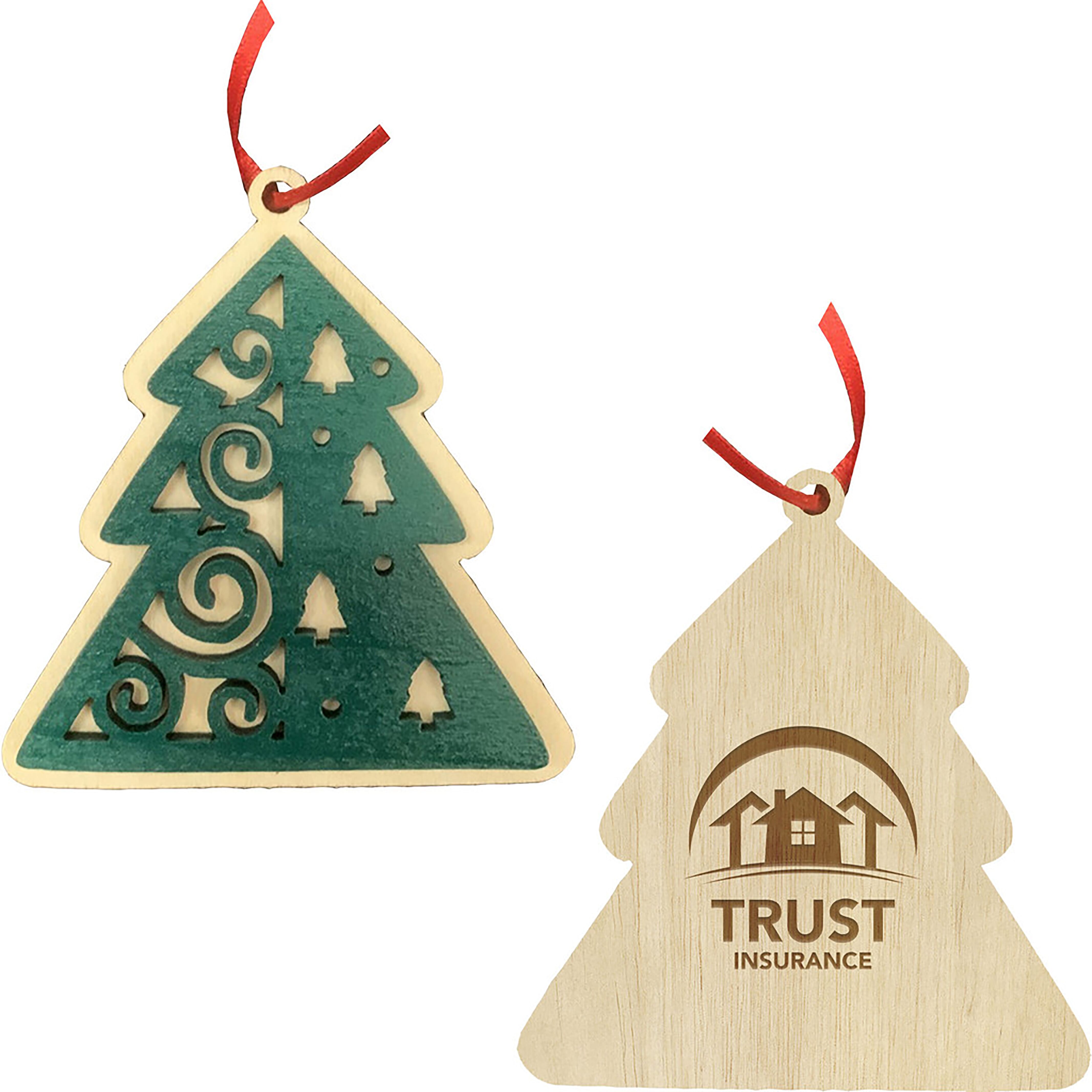 Layered Wooden Tree Ornament