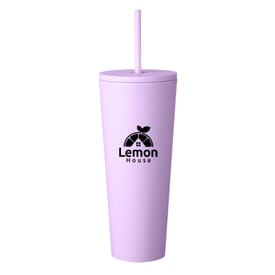 24 oz Kenai Plastic Tumbler with Straw