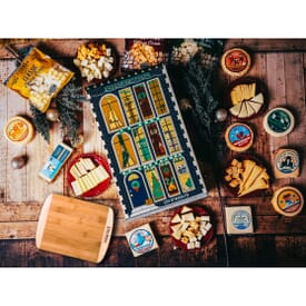 Cheese Bros. 12 Days of Cheesemas Advent Food Gift Box &amp; Customized Cutting Board