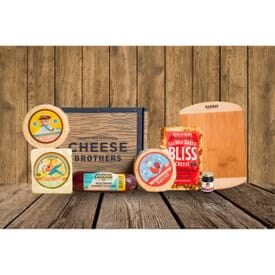 Cheese Bros. Try It, Love It Food Gift Box with Customized Cutting Board