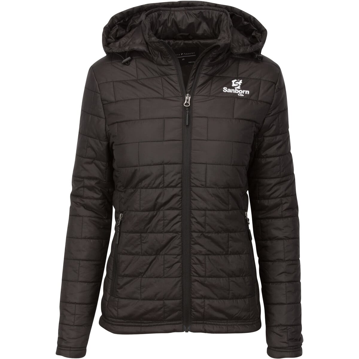 Ladies Microburst Puffer Hooded Jacket