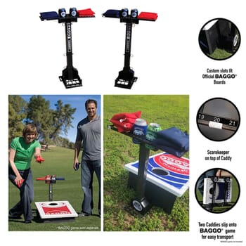 BAGGO Caddy Drink &amp; Bag Holder Scoreboard Tower Combo, 2pk