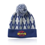 Diamond Pattern Knitted Pompom Beanies