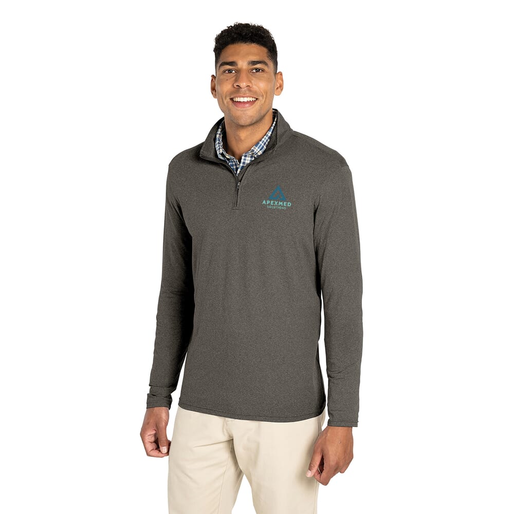 Charles River Heathered Eco-Logic Stretch Quarter Zip - Men's