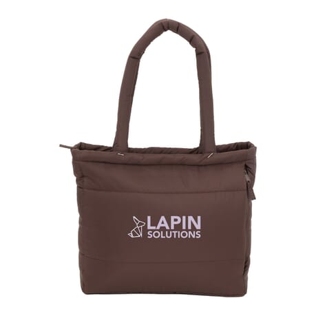 Recycled Puffer Tote Bag with Laptop Sleeve