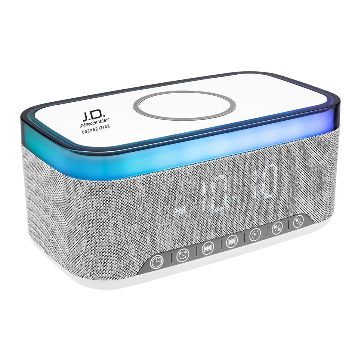 Rise & Shine Clock with Light-Up Speaker & Charger