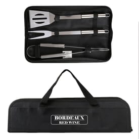 Grill Easy 3 Pc. Stainless BBQ Utensil Set with RPET Case