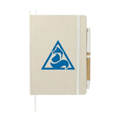 Organic Cotton Bound Notebook w/Pen
