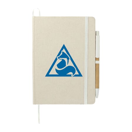 Organic Cotton Bound Notebook w/Pen