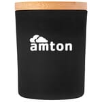 Vanilla-Scented Soy Wax Candle in Glass Jar w/Bamboo Lid (Large)