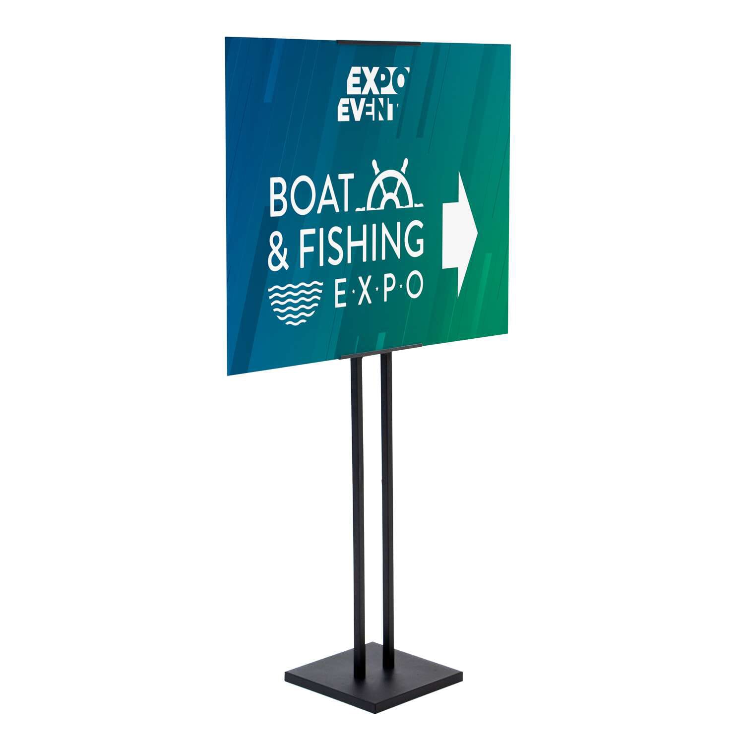 Adjustable Floor Standing Sign Holder Set