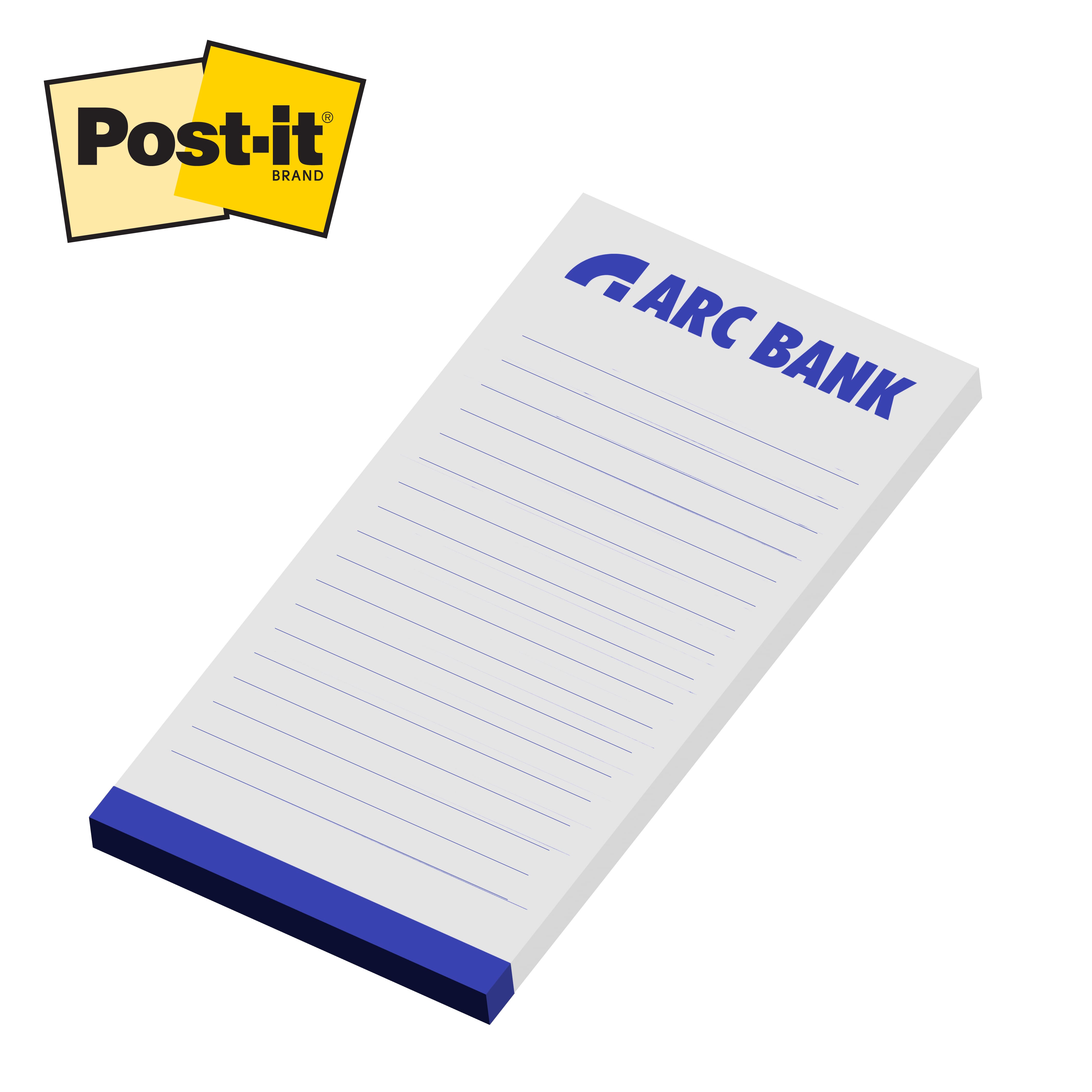 Post-It® Custom Printed Notes- 4 x 8, 25 sheets