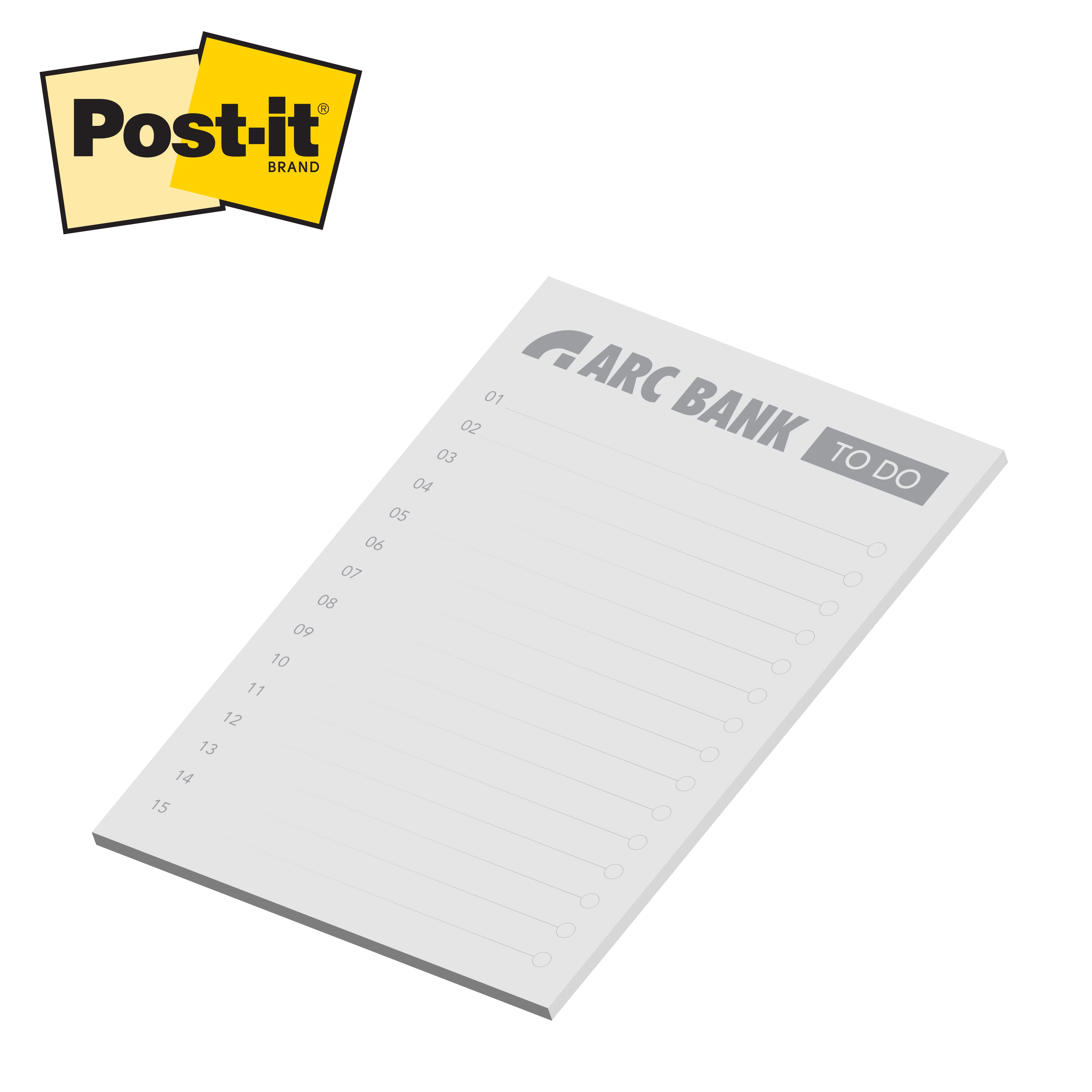 Post-It® Custom Printed Notes- 5 x 7, 25 Sheets