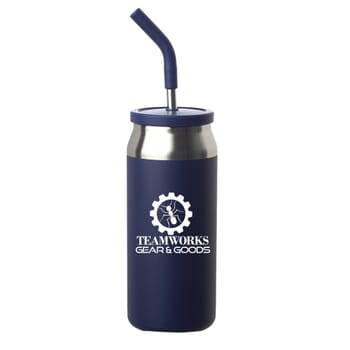 22 oz Sydney Can Shaped Tumbler with Silicone Lid and Straw