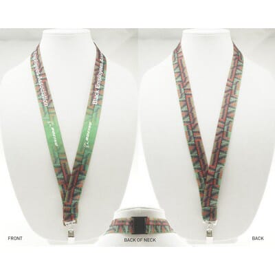 1" Digitally Sublimated Lanyard w/ Sewn on Breakaway