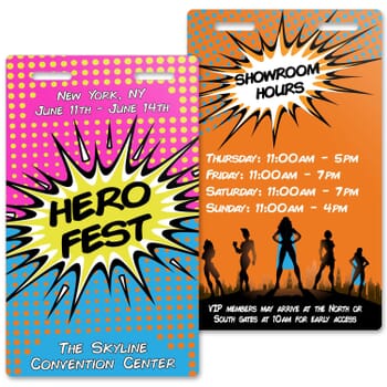 Full Color ID Badge- 3&quot; x 5&quot;, Double Attachments