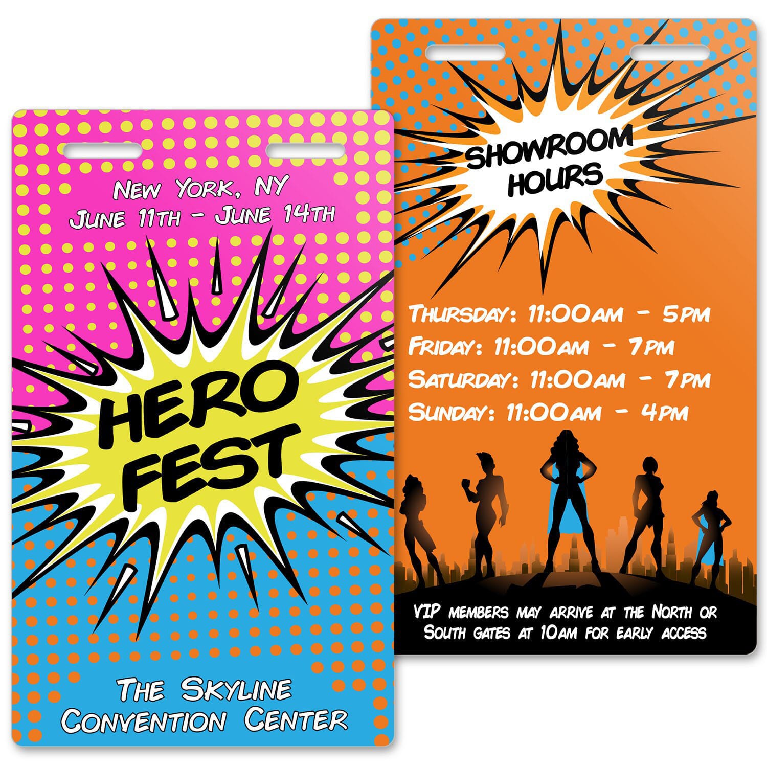 Full Color ID Badge- 3" x 5", Double Attachments