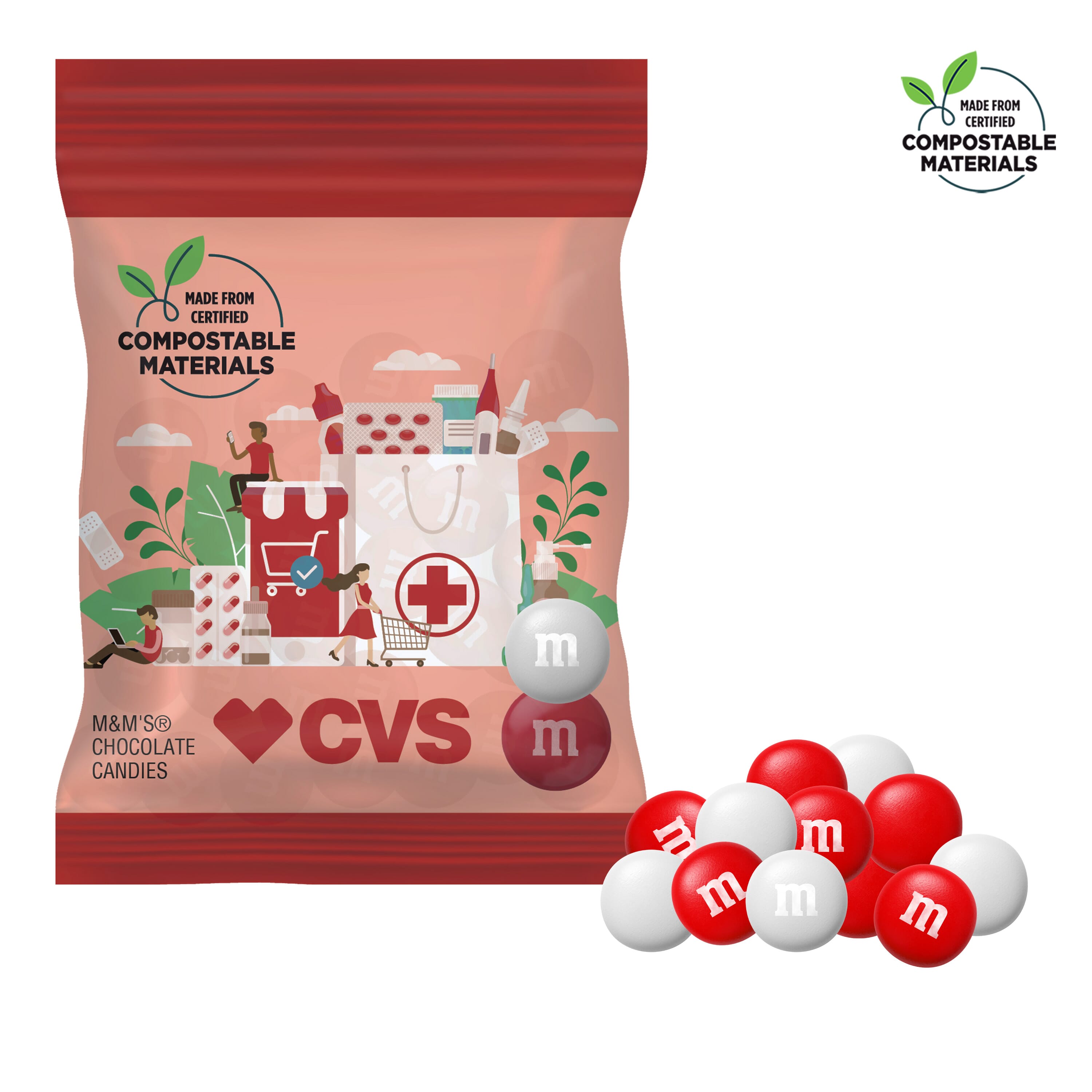 2oz ECO-Digibag, Compostable & Full Color, Color Choice M&M'S