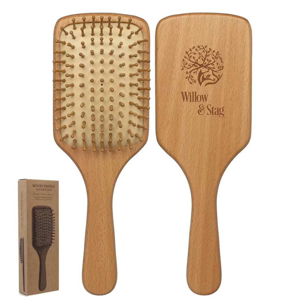 24.Wood Paddle Hairbrush