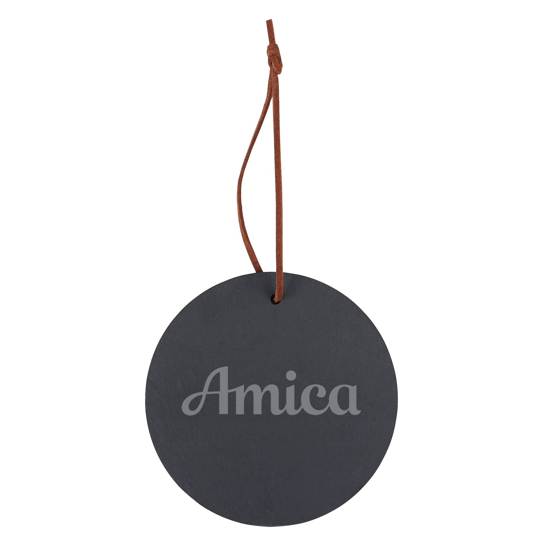 Slate Round Ornament