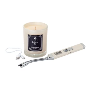 Zippo® Rechargeable Candle Lighter &amp; 8 oz Candle Gift Set