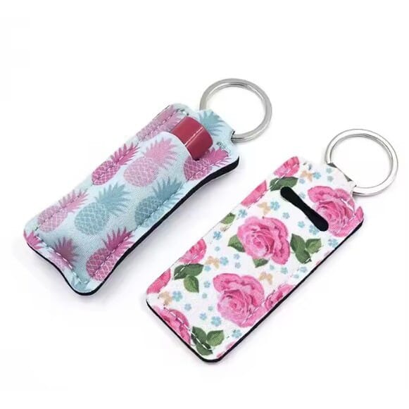 Full Color Neoprene Lip Balm Sleeve Pocket Keychain – Logo Swag
