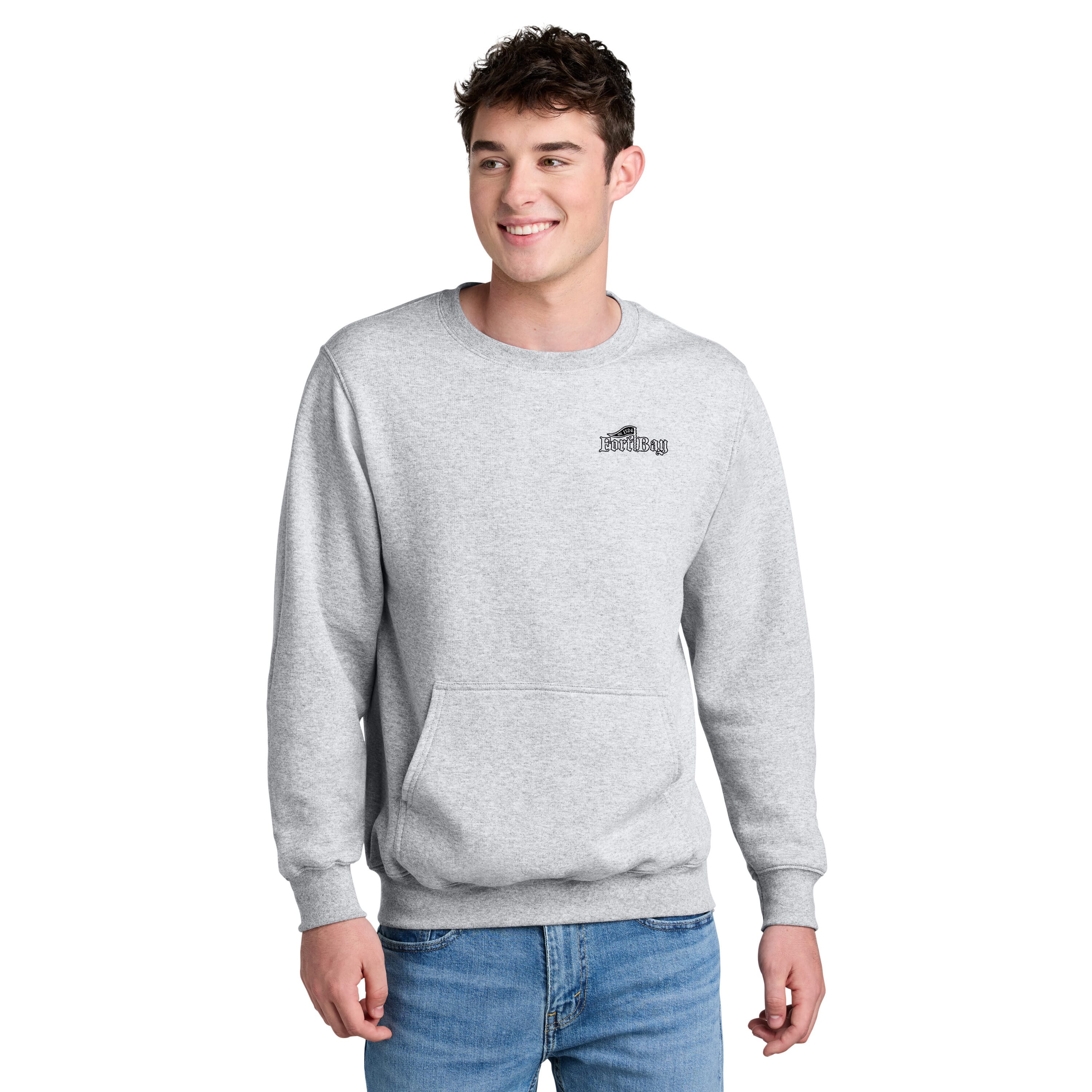 Port & Co™ Core Fleece Crewneck Pocket Sweatshirt