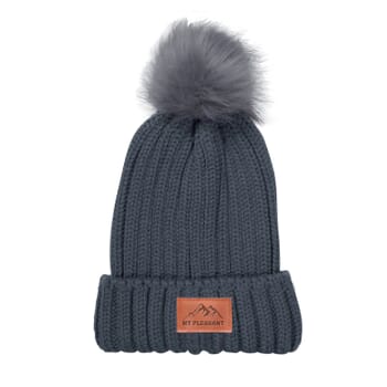 Leeman Knit Beanie With Fur Pom Pom