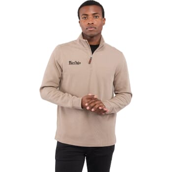 Men's HUDSON Eco Knit Quarter Zip Ribbed Sweater