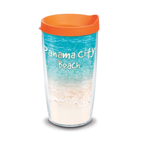 double wall plastic tumbler with custom full color insert and color lid