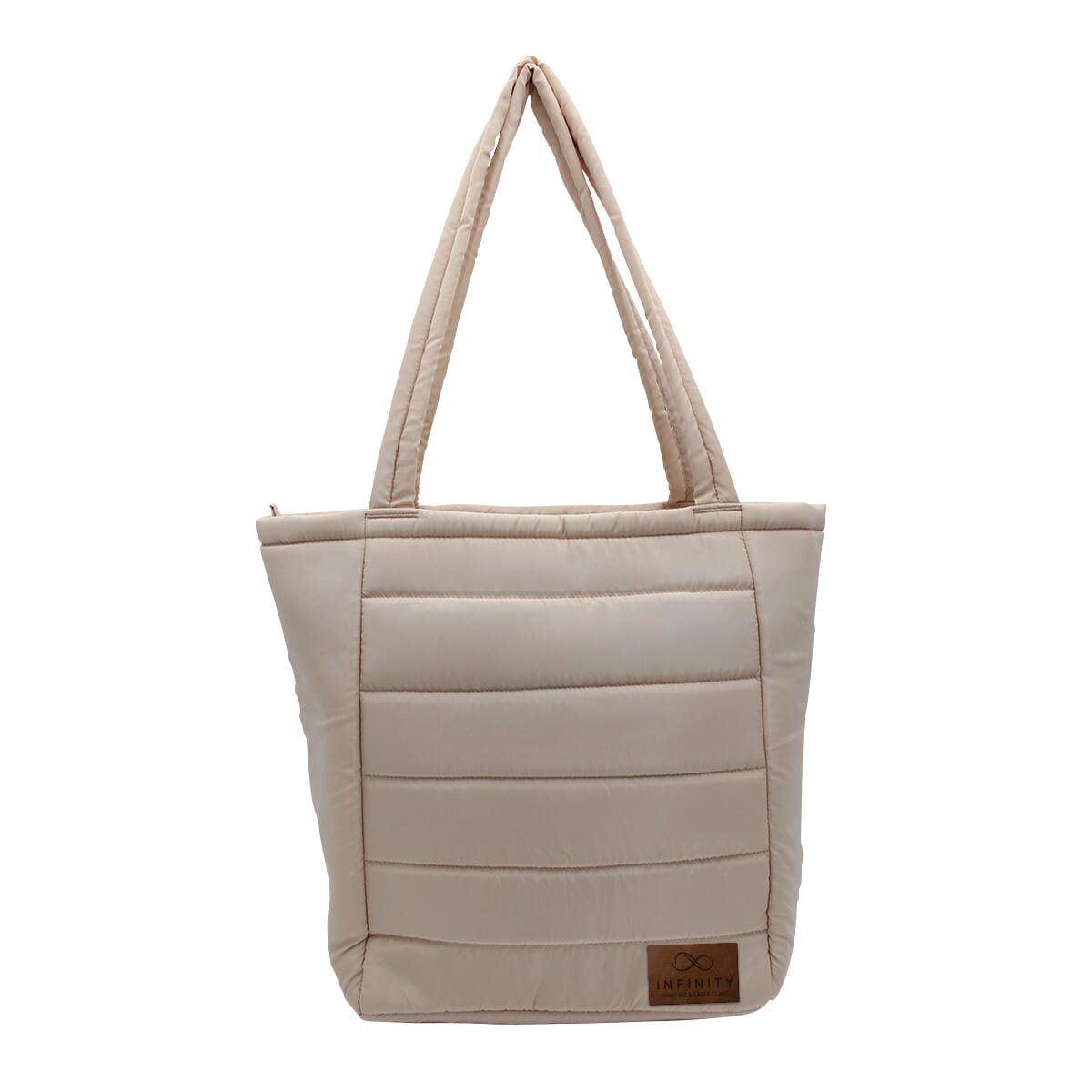 Otaria™ Puffy Recycled Tote Bag - Leather Patch