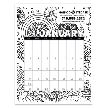 2027 Triumph® Calendars Small Monthly Desk Pad Calendar - Coloring
