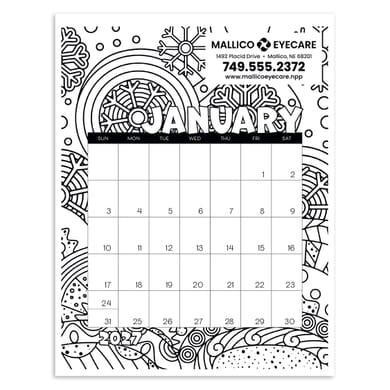 Triumph® Calendars Small Monthly Desk Pad Calendar - Coloring