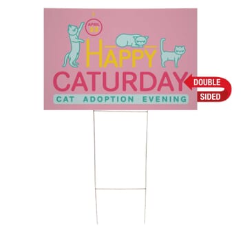 24" x 18" Double-Sided Corrugated Plastic Yard Sign